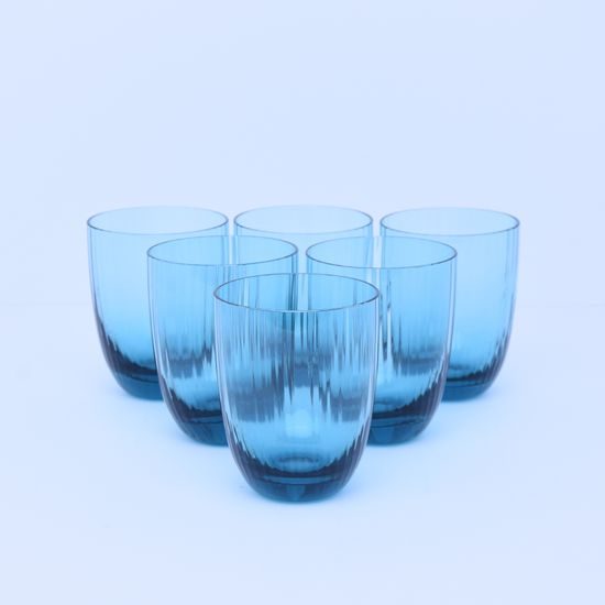 Křišťálové sklenice tumbler 200 ml, 6 ks set, Aquamarin - Sponde, Sklárna Květná 1794