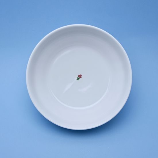 Mísa válcová 22,5 cm, Benedikt červené kvítí + zelená, G. Benedikt 1882