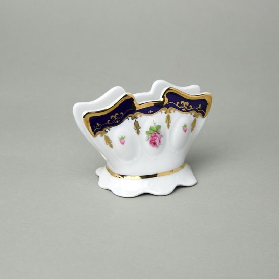 440: Napkin stand 8,5 cm, Sonata, cobalt + roses, Leander Loučky