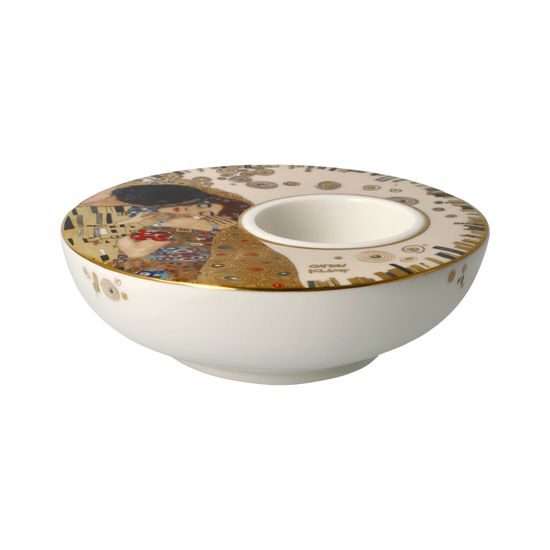 Svícen Polibek, 12 / 12 / 4 cm, porcelán, G. Klimt, Goebel