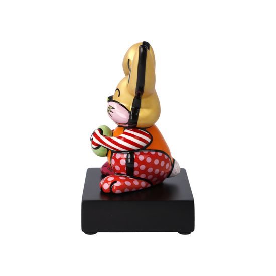Figurine Romero Britto - Orange Rabbit, 9,5 / 8,5 / 14 cm, Porcelain, Goebel