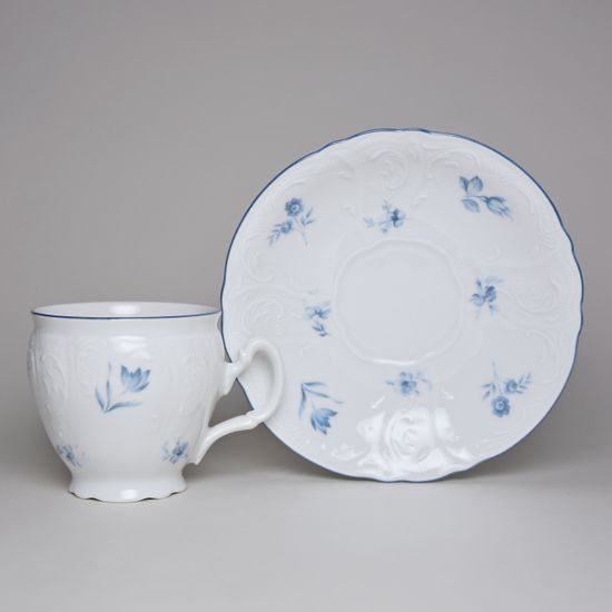 Saucer 16 cm, Thun 1794, karlovarský porcelán, BERNADOTTE blue flower