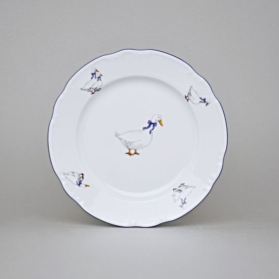 Constance goose, Plate dessert 17 cm, Thun 1794, karlovarský porcelán