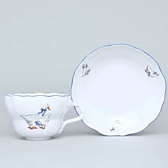 Cup and saucer D, 0,4 l, Cesky porcelan a.s., Goose