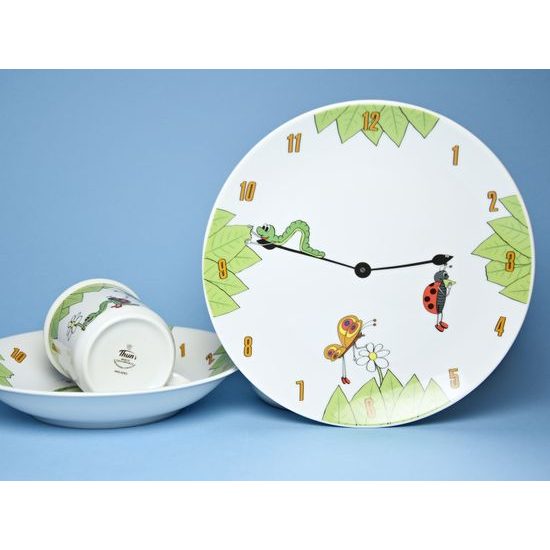 Children's set Clock, 3 pcs., Thun 1794 Carlsbad porcelain