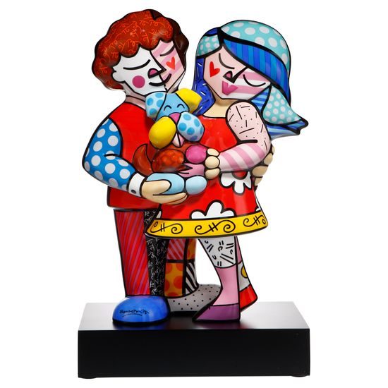 Figurine Romero Britto - Pets Love, 31 / 20 / 47 cm, Porcelain, Goebel