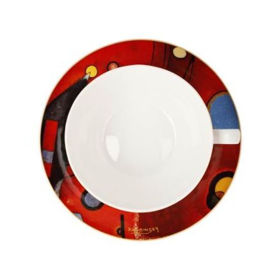 Šálek 500 ml + podšálek 19 cm, Vasilij Kandinskij, jemný kostní porcelán, Goebel