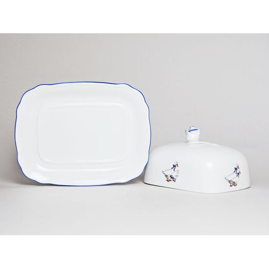 Butter dish small - for 0,125 kg butter, Český porcelán a.s., Goose