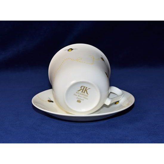 Bees: Cup 420 ml plus saucer breakfast, Roy Kirkham fien bone china