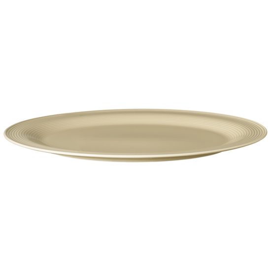 Beat sand-beige: Plate oval 35 x 28 cm, Seltmann porcelain