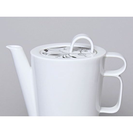 Bohemia black: Kávová sada pro 6 osob, design Jiří Pelcl, černý cibulák, Český porcelán a.s.