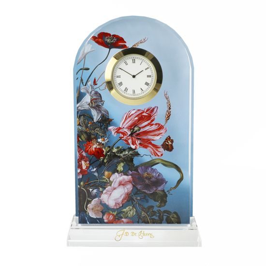 Hodiny stolní skleněné 11 / 4,5 / 18,5 cm, Jan Davidsz de Heem, Goebel