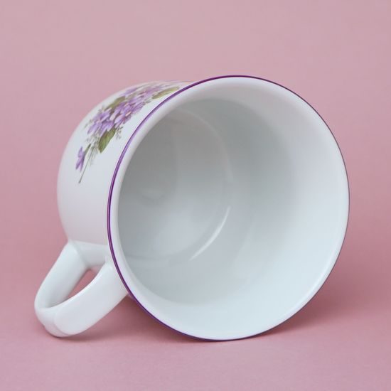 Hrnek Vařák 650 ml, fialky, Český porcelán a.s.