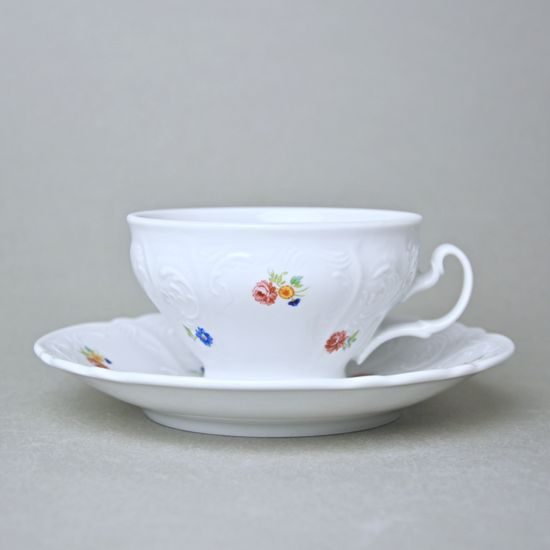 Šálek a podšálek čajový 205 ml / 16 cm, Thun 1794, karlovarský porcelán, BERNARDOTTE házenka