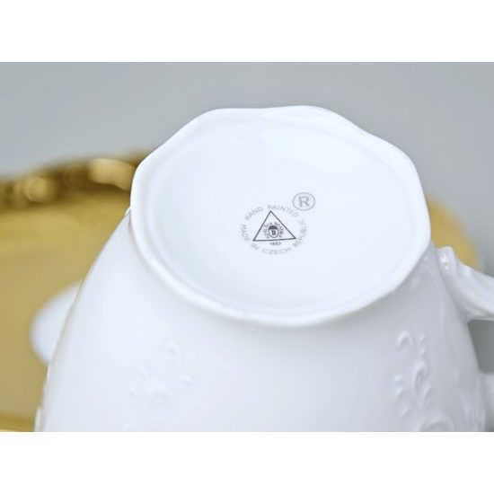 Cup 175 ml and saucer coffee, Opera GOLD inside, Cesky porcelan a.s.