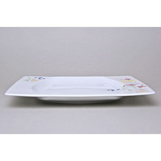 EYE luční kvítí, Talíř mělký 27 cm, Thun 1794, karlovarský porcelán