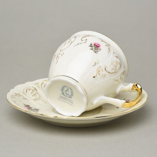 BERNADOTTE castle: Cup + saucer 220 ml / 16 cm, Thun 1794, karlovarský porcelán