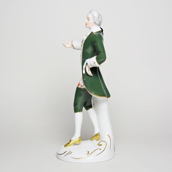 Pán rokoko - zelená 12,5 x 10,5 x 22 cm, Color, Porcelánové figurky Duchcov