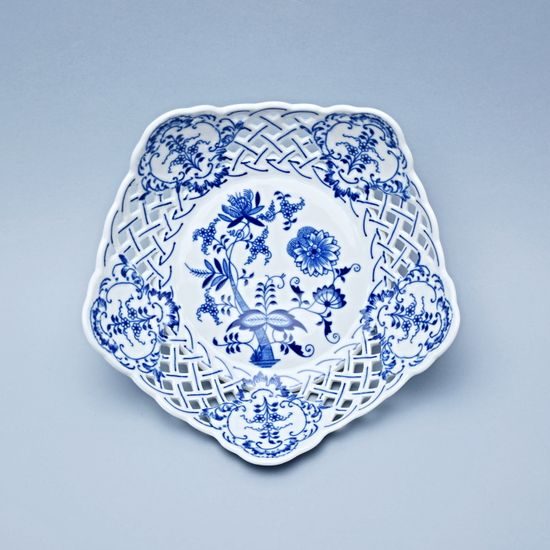 KVARTA: Mísa pětihranná prolamovaná 24 cm, Cibulák, originální z Dubí