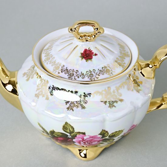 Tea pot 1,2 l, Cecily roses, Carlsbad porcelain