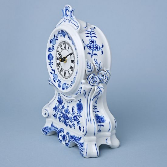 Hearthstone clocks with roses 28 cm, Original Blue Onion Pattern