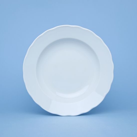 Plate deep 21 cm, White, Cesky porcelan a.s.