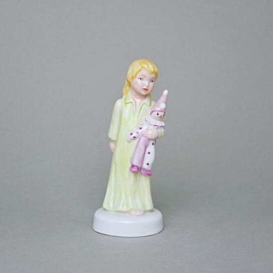 A Girl With Clown 6,3 x 6,3 x 15,3 cm, Saxe, Porcelain Figures Duchcov