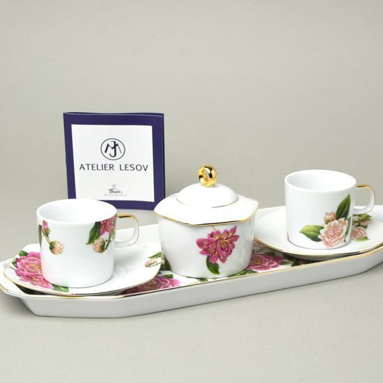 Přátelská souprava pro 2 osoby Sophia, dekor 432 kamélie, Atelier Lesov 1901
