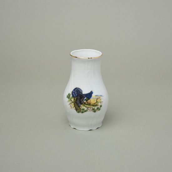 Váza 11,5 cm, Thun 1794, karlovarský porcelán, BERNADOTTE myslivecká