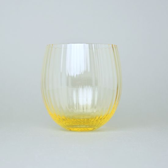 Crystal Glasses Tumbler 520 ml, Set of 6 pcs., Citrine, Kvetna 1794 Glassworks