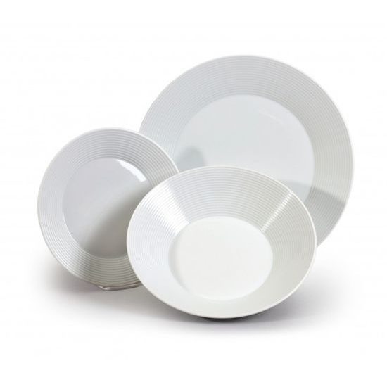 Talířová sada pro 6 osob, Lea bílá, Thun karlovarský porcelán