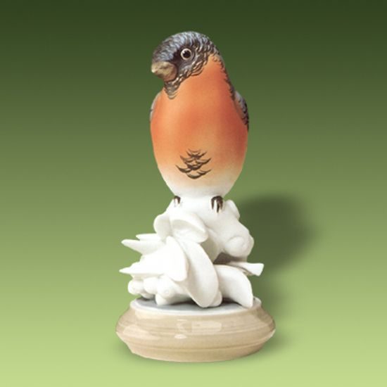 Bullfinch bird 12,5 x 10,5 x 19,5 cm, Porcelain Figures Duchcov