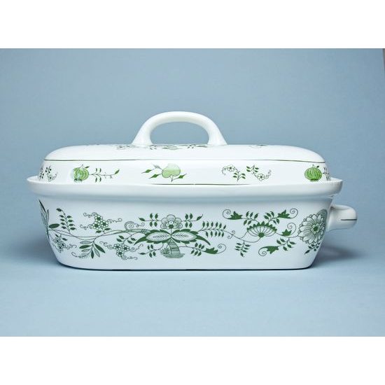 Baking bowl large 36,0 x 19,5 cm, Original Green Onion pattern