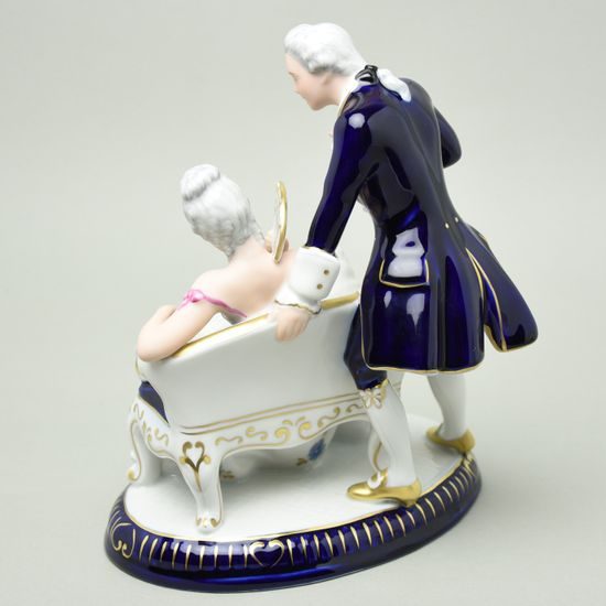 Canapé rococo 22 x 18,5 x 25,5 cm, Isis, Royal Dux Bohemia