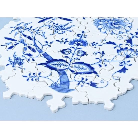 Blue Onion Puzzle 24 cm, 19 pieces, Original Blue Onion Pattern