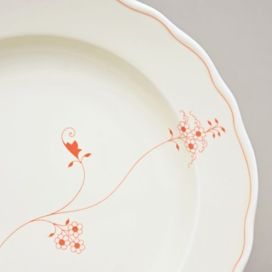 Talíř hluboký 24 cm, cibulák ECO červený na ivory, Český porcelán a.s.