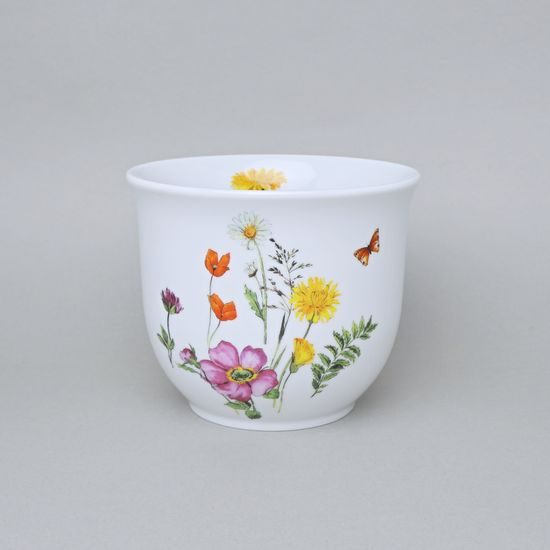 Květináč bez uch, bez nožky pr.15,5; v.13 cm, květinová louka, Český porcelán a.s.