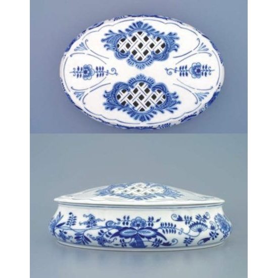 Bonboniéra oválná na 1 kg s víkem 29 cm, Cibulák, originální z Dubí (2j.)