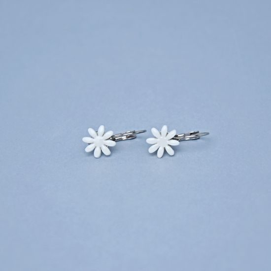 Earrings: Daisy 1 cm, Hanging, Porcelain Jewels Studio Mallys