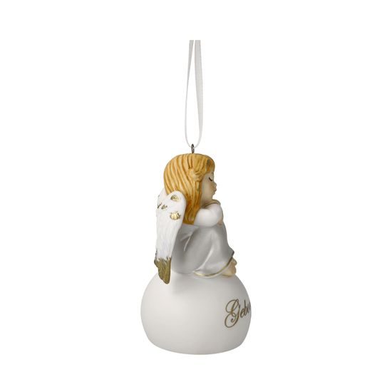 Angel bell comfort 5,5 / 5 / 9,5 cm, biscuit porcelain, Goebel