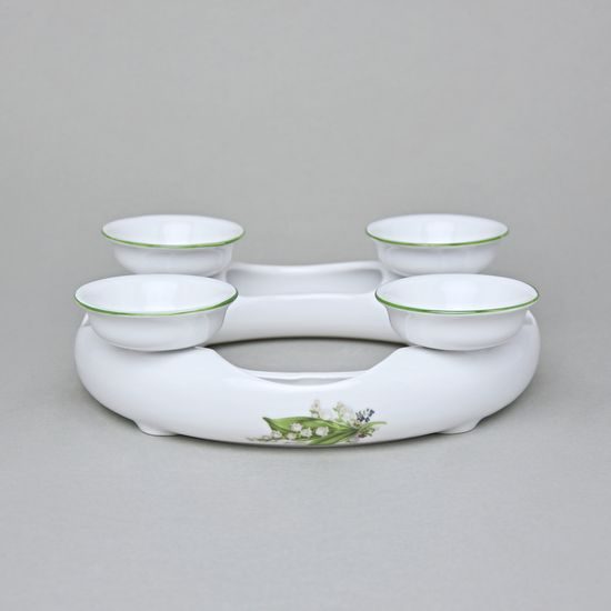 Advent Candlestick, 18 cm, Lily-of-the-valley, Czech Porcelain,a.s.