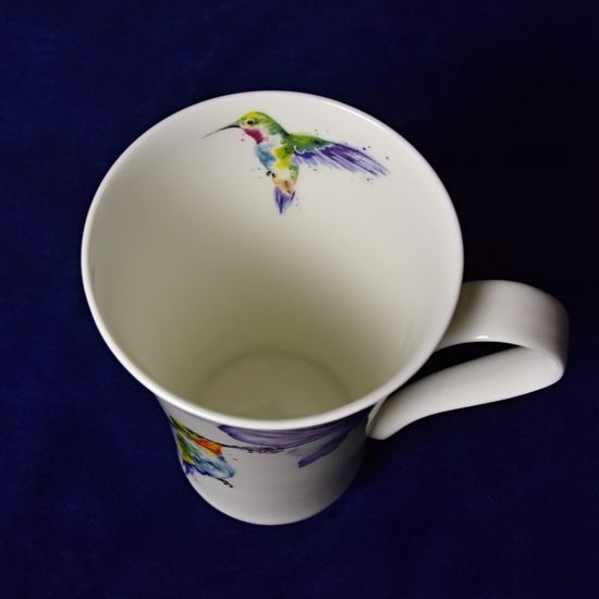 Kolibřík: Hrnek 0,6 l latte, anglický kostní porcelán, Roy Kirkham