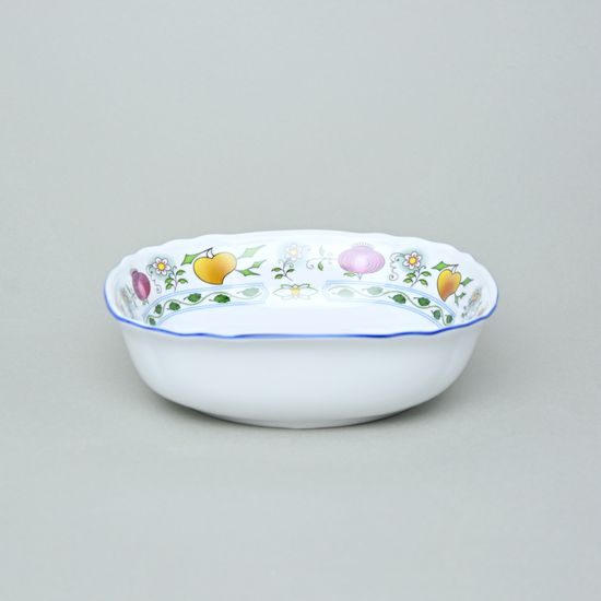 Salad bowl square 19 cm, COLOURED ONION PATTERN