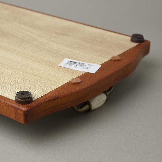 Kuchyňská podložka / destička / prkénko v dřevěném rámu s úchyty 40 x 28 cm, husy