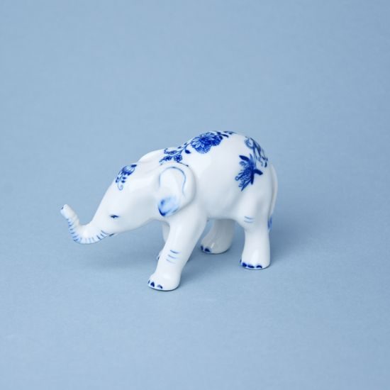 Little Elephant 11 x 7 cm, Original Blue Onion Pattern