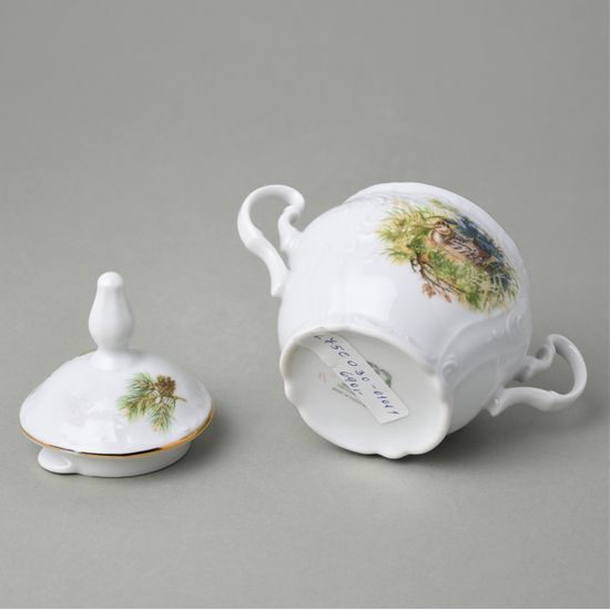 Lid for 300 ml sugar bowl, Thun 1794, karlovarský porcelán, BERNADOTTE hunting