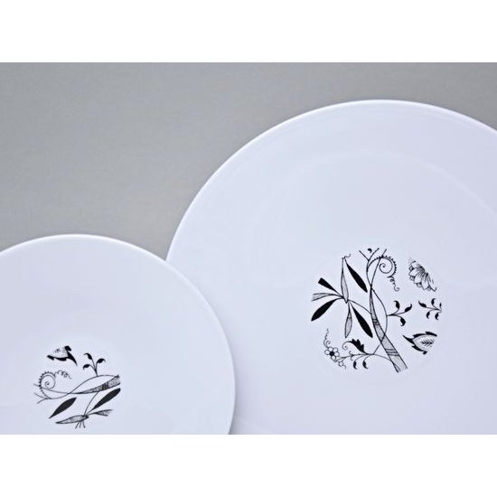 Bohemia black: Dining set 12 pcs., design by Jiri Pelcl, Cesky porcelain a.s.