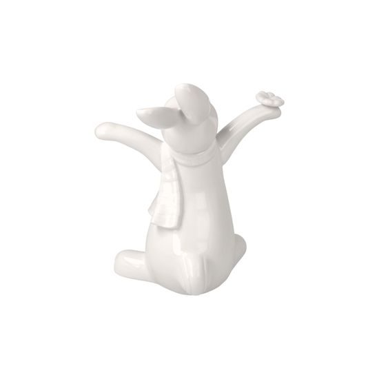 Figurka bílého zajíčka Šťastný den 11,5 / 8 / 14 cm, porcelán, Goebel