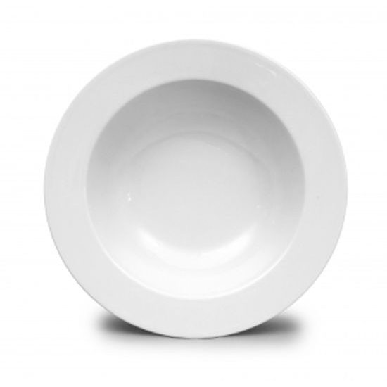 Plate deep 22 cm (450 ml), ELLA white, Thun 1794, karlovarský porcelán