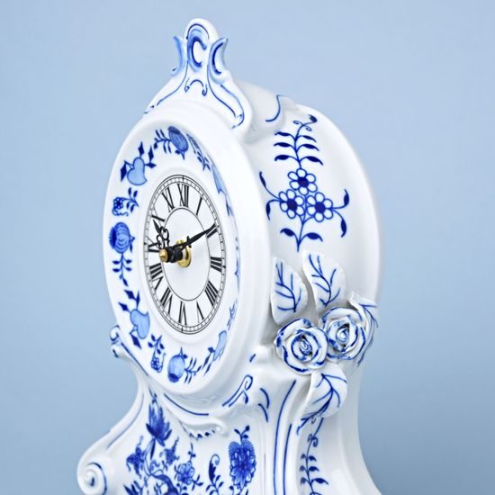 Hearthstone clocks with roses 28 cm, Original Blue Onion Pattern